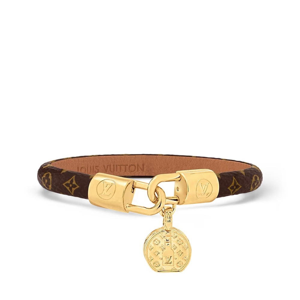 Louis Vuitton Gold and Brown Bracelet